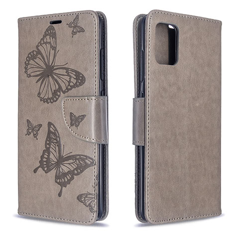 Coque Portefeuille Papillon Livre Cuir Etui Clapet B01F pour Samsung Galaxy A51 5G Gris