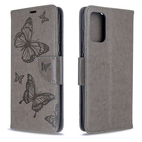 Coque Portefeuille Papillon Livre Cuir Etui Clapet B01F pour Samsung Galaxy S20 Gris