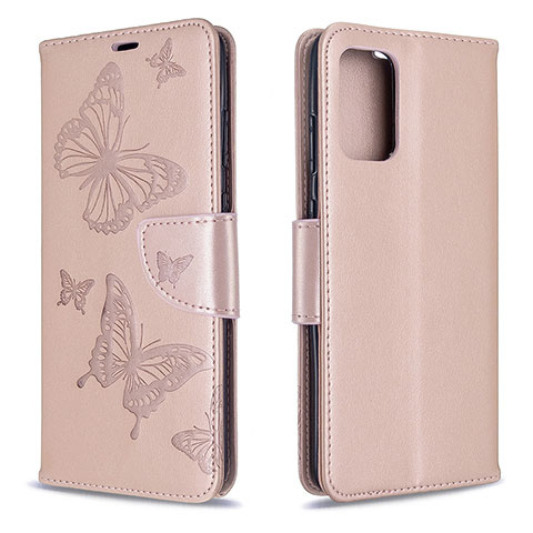 Coque Portefeuille Papillon Livre Cuir Etui Clapet B01F pour Samsung Galaxy S20 Or Rose