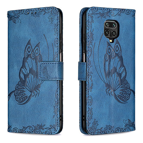 Coque Portefeuille Papillon Livre Cuir Etui Clapet B02F pour Xiaomi Poco M2 Pro Bleu