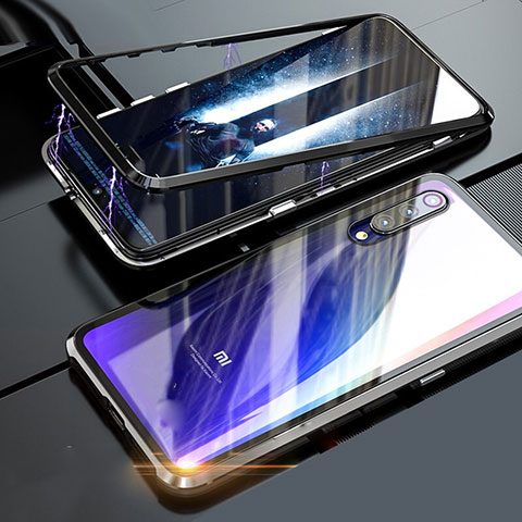 Coque Rebord Bumper Luxe Aluminum Metal Miroir 360 Degres Housse Etui M01 pour Xiaomi Mi 9 Pro 5G Noir