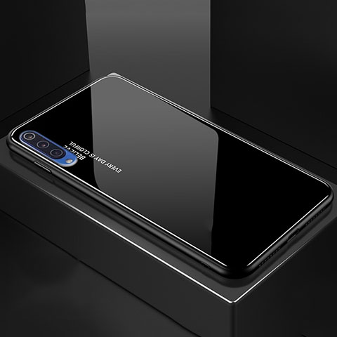 Coque Rebord Contour Silicone et Vitre Miroir Housse Etui Degrade Arc en Ciel pour Xiaomi Mi 9 Pro Noir