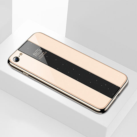 Coque Rebord Contour Silicone et Vitre Miroir Housse Etui M01 pour Apple iPhone 6 Or
