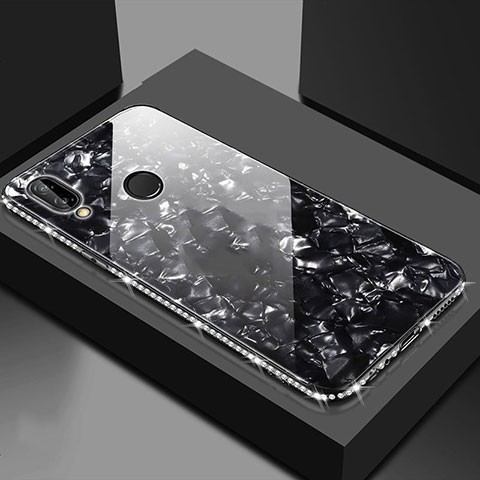 Coque Rebord Contour Silicone et Vitre Miroir Housse Etui M01 pour Huawei Honor V10 Lite Noir