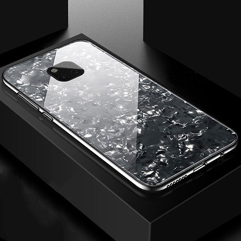 Coque Rebord Contour Silicone et Vitre Miroir Housse Etui M01 pour Huawei Mate 20 Pro Noir