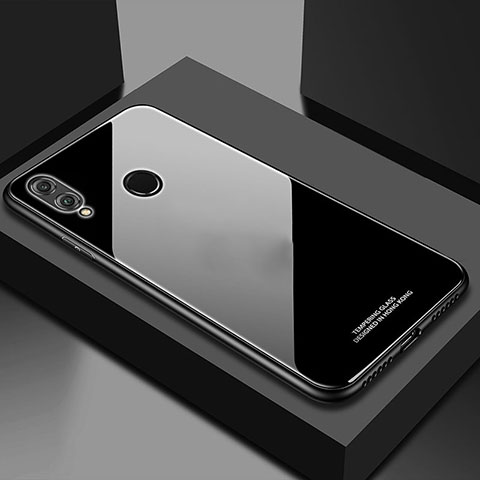 Coque Rebord Contour Silicone et Vitre Miroir Housse Etui M02 pour Huawei Honor 10 Lite Noir