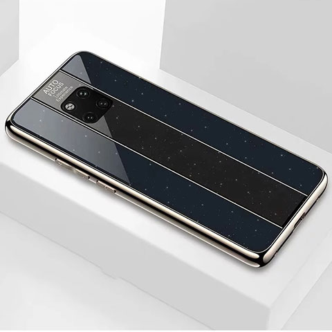 Coque Rebord Contour Silicone et Vitre Miroir Housse Etui M02 pour Huawei Mate 20 Pro Noir