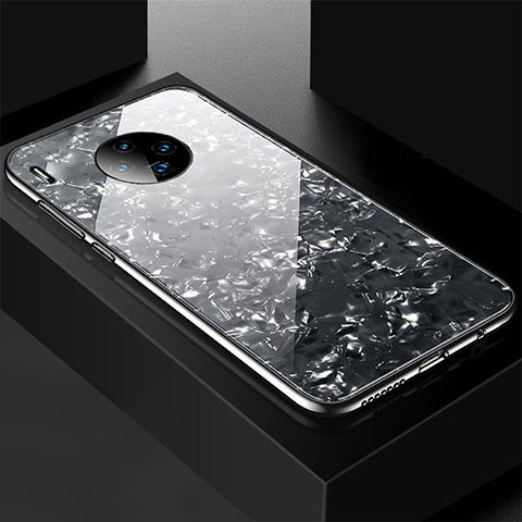 Coque Rebord Contour Silicone et Vitre Miroir Housse Etui M02 pour Huawei Mate 30 5G Noir