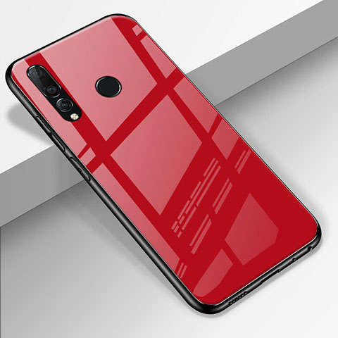 Coque Rebord Contour Silicone et Vitre Miroir Housse Etui pour Huawei Honor 20 Lite Rouge