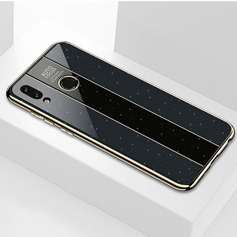 Coque Rebord Contour Silicone et Vitre Miroir Housse Etui pour Huawei Honor 8X Noir