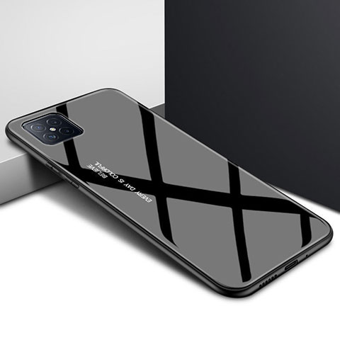 Coque Rebord Contour Silicone et Vitre Miroir Housse Etui pour Huawei Nova 8 SE 5G Noir