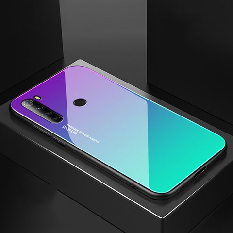 Coque Rebord Contour Silicone et Vitre Miroir Housse Etui pour Xiaomi Redmi Note 8 (2021) Vert
