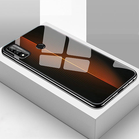 Coque Rebord Contour Silicone et Vitre Miroir Housse Etui T01 pour Huawei P Smart (2020) Orange