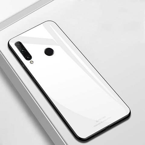 Coque Rebord Contour Silicone et Vitre Miroir Housse Etui T03 pour Huawei Honor 20 Lite Blanc