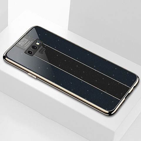 Coque Rebord Contour Silicone et Vitre Miroir Housse Etui T03 pour Samsung Galaxy Note 9 Noir