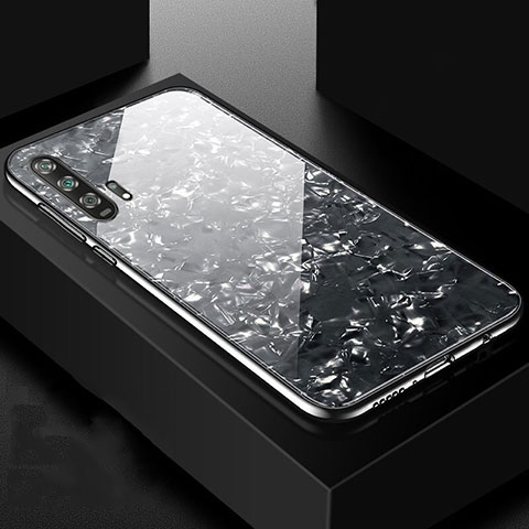 Coque Rebord Contour Silicone et Vitre Miroir Housse Etui Z04 pour Huawei Honor 20 Pro Noir