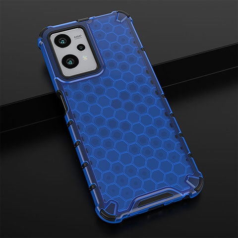 Coque Rebord Contour Silicone et Vitre Transparente Housse Etui 360 Degres AM1 pour Realme 9 5G Bleu