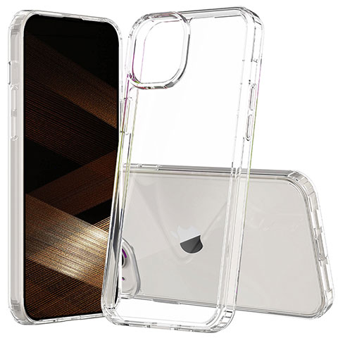Coque Rebord Contour Silicone et Vitre Transparente Housse Etui 360 Degres ZJ1 pour Apple iPhone 13 Clair