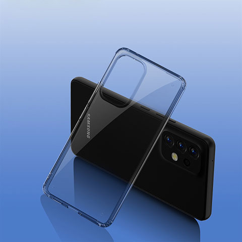 Coque Rebord Contour Silicone et Vitre Transparente Housse Etui W01L pour Samsung Galaxy A53 5G Noir