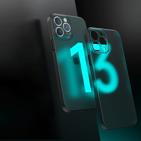 Coque Rebord Contour Silicone et Vitre Transparente Housse Etui WT1 pour Apple iPhone 13 Pro Max Noir