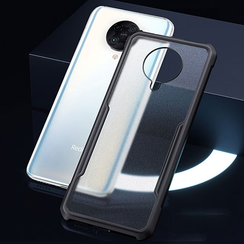 Coque Rebord Contour Silicone et Vitre Transparente Miroir Housse Etui H01 pour Xiaomi Redmi K30 Pro Zoom Noir
