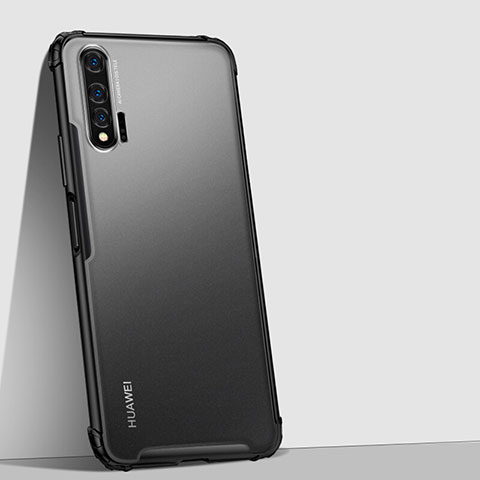Coque Rebord Contour Silicone et Vitre Transparente Miroir Housse Etui H02 pour Huawei Nova 6 5G Noir