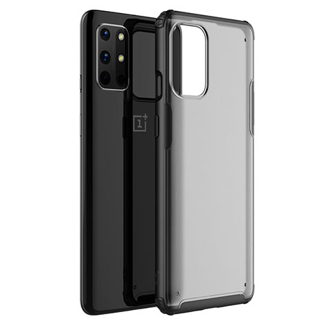 Coque Rebord Contour Silicone et Vitre Transparente Miroir Housse Etui M01 pour OnePlus 8T 5G Noir