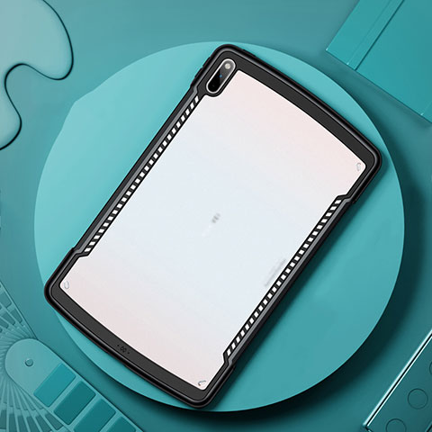 Coque Rebord Contour Silicone et Vitre Transparente Miroir Housse Etui pour Huawei MatePad Pro 5G 10.8 Noir
