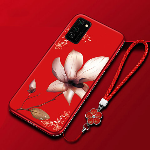 Coque Silicone Fleurs Souple Couleur Unie Etui Housse pour Huawei Honor View 30 5G Colorful