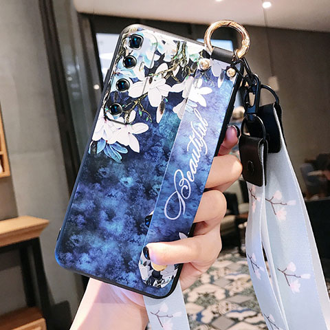 Coque Silicone Fleurs Souple Couleur Unie Etui Housse pour Xiaomi Mi 10 Ultra Bleu Royal