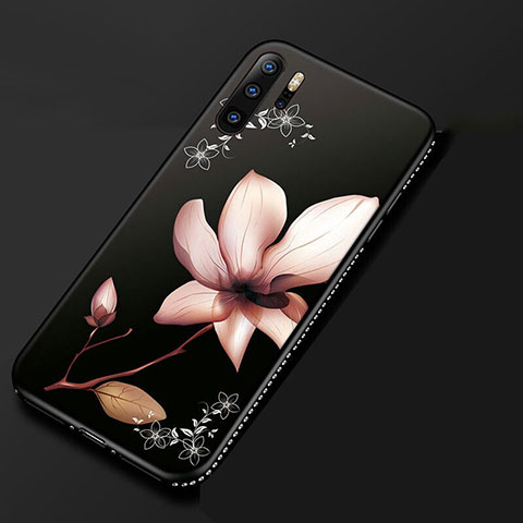 Coque Silicone Fleurs Souple Couleur Unie Etui Housse S01 pour Huawei P30 Pro New Edition Rose