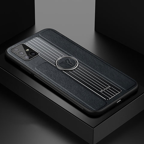 Coque Silicone Gel Motif Cuir Housse Etui avec Magnetique FL1 pour Samsung Galaxy A51 5G Noir