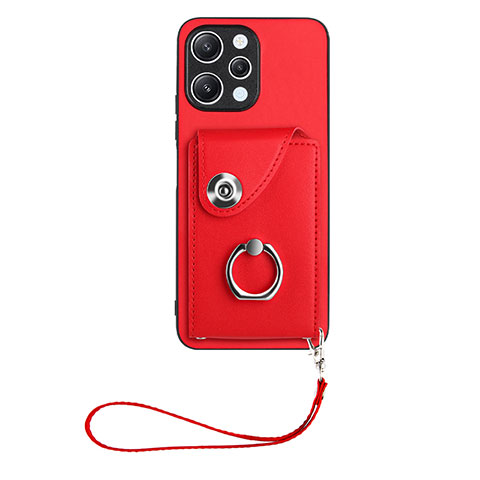 Coque Silicone Gel Motif Cuir Housse Etui BF1 pour Xiaomi Redmi 12 4G Rouge