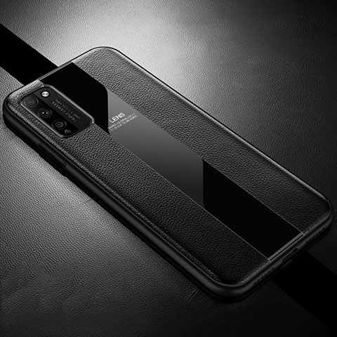 Coque Silicone Gel Motif Cuir Housse Etui H02 pour Huawei Honor 30 Lite 5G Noir