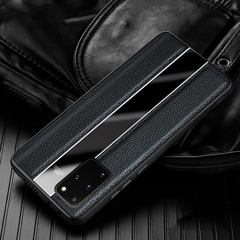Coque Silicone Gel Motif Cuir Housse Etui H03 pour Samsung Galaxy S20 Plus 5G Noir