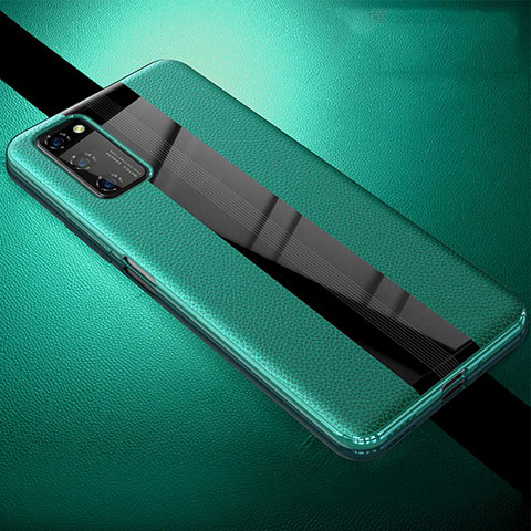 Coque Silicone Gel Motif Cuir Housse Etui pour Huawei Honor View 30 Pro 5G Vert
