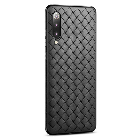 Coque Silicone Gel Motif Cuir Housse Etui pour Xiaomi Mi 9 SE Noir