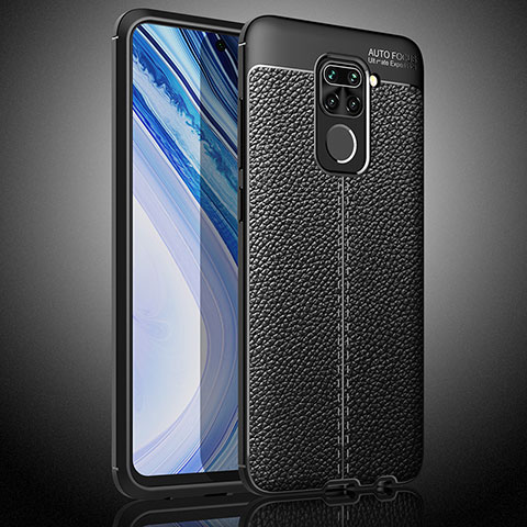 Coque Silicone Gel Motif Cuir Housse Etui WL2 pour Xiaomi Redmi 10X 4G Noir