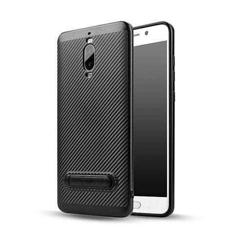 Coque Silicone Gel Serge avec Support pour Huawei Mate 9 Pro Noir