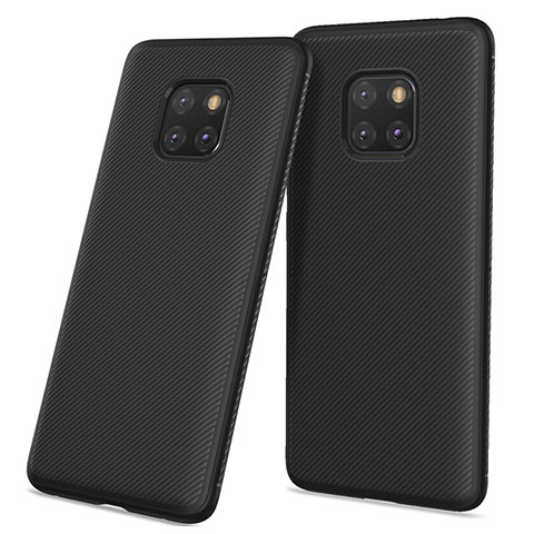 Coque Silicone Gel Serge pour Huawei Mate 20 Pro Noir