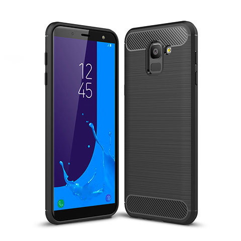 Coque Silicone Gel Serge pour Samsung Galaxy J6 (2018) J600F Noir
