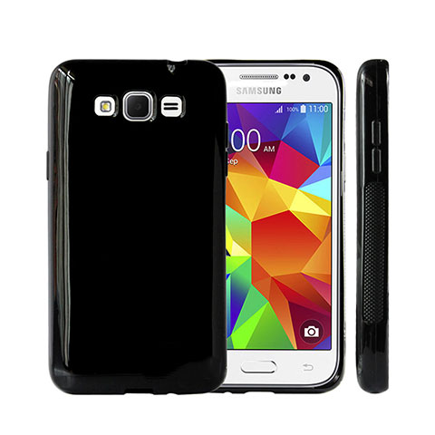 Coque Silicone Gel Souple Couleur Unie pour Samsung Galaxy Grand 3 G7200 Noir