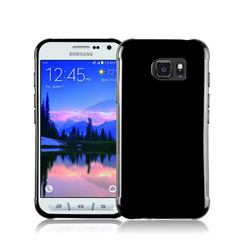 Coque Silicone Gel Souple Couleur Unie pour Samsung Galaxy S7 Active G891A Noir