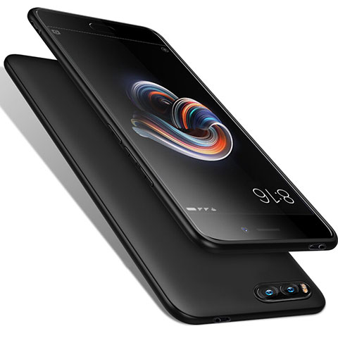 Coque Silicone Gel Souple Couleur Unie pour Xiaomi Mi Note 3 Noir