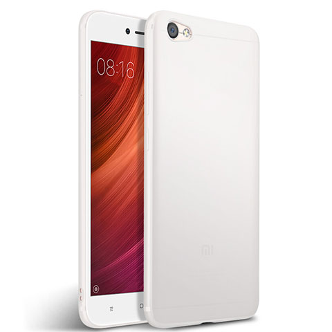Coque Silicone Gel Souple Couleur Unie pour Xiaomi Redmi Note 5A Standard Edition Blanc