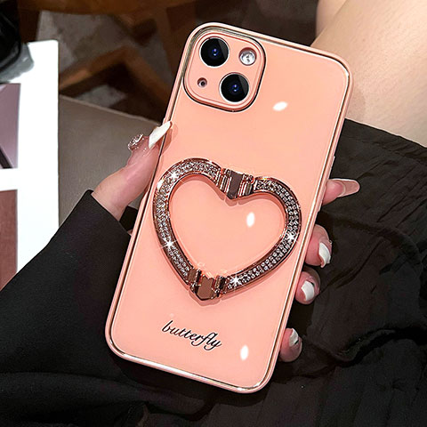 Coque Silicone Housse Etui Gel Bling-Bling JL1 pour Apple iPhone 13 Or Rose
