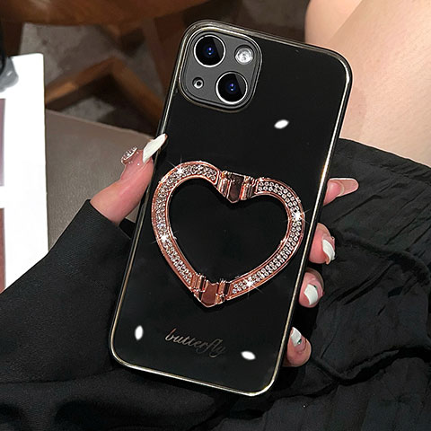 Coque Silicone Housse Etui Gel Bling-Bling JL1 pour Apple iPhone 14 Plus Noir