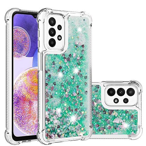 Coque Silicone Housse Etui Gel Bling-Bling S01 pour Samsung Galaxy A23 5G Vert