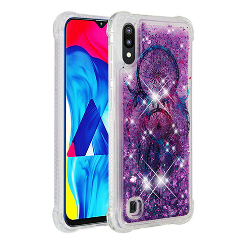 Coque Silicone Housse Etui Gel Bling-Bling S01 pour Samsung Galaxy M10 Violet