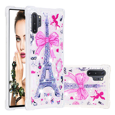 Coque Silicone Housse Etui Gel Bling-Bling S01 pour Samsung Galaxy Note 10 Plus 5G Rose